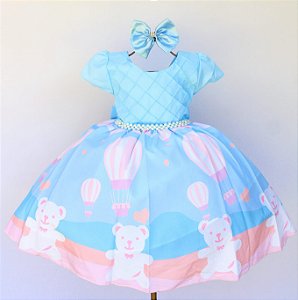 Vestido Ursinho Balões