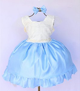 Vestido Azul E Off