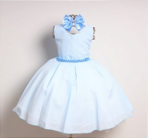 Vestido Azul Bebe Regata