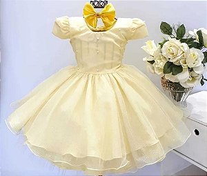 Vestido Amarelo Brilho