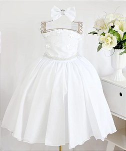 Vestido Branco Jeito de Menina