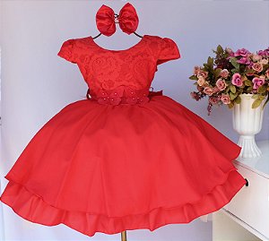 Vestido Vermelho Borboleta