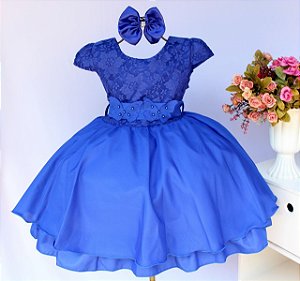 Vestido Azul Royal Borboleta