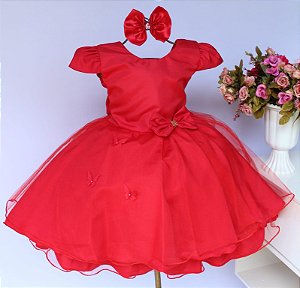 Vestido Borboleta Vermelho