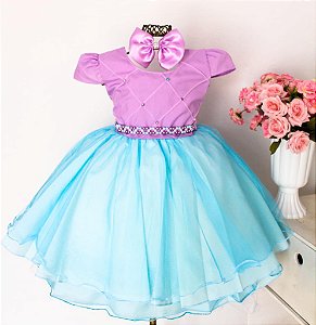 Vestido Lilás / Verde