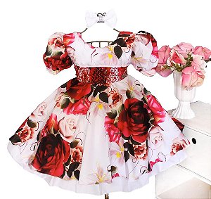 Vestido Floral Vermelho