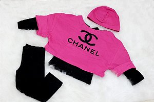 Conjunto De Frio Pink Chanel