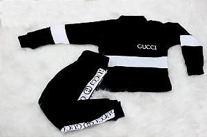 Conjunto De Frio Gucci Preto/Branco