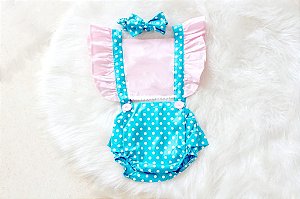 Romper Galinha Rosa