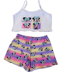 Pijama Infantil Meninas Minnie Rosa Temas Luxo