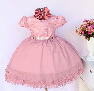 Vestido Rose Menina Bonita