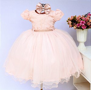 Vestido Salmão Claro