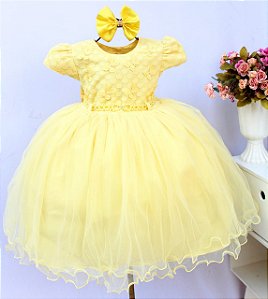 Vestido Amarelo Borboleta