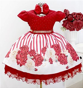 Vermelho / Floral