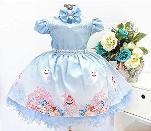 Vestido Azul Baby Shark