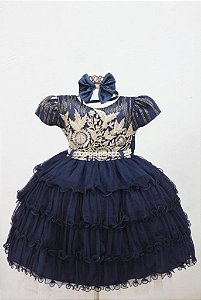 Vestido Índigo Babado