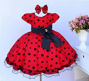 Vestido Joaninha Menina Bonita