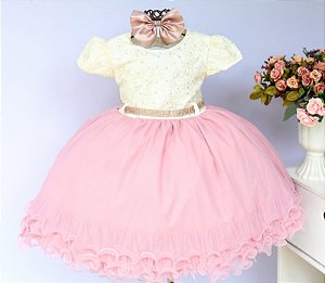 Vestido Creme / Rosê
