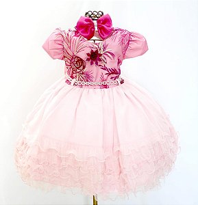 Vestido Rosa Flores