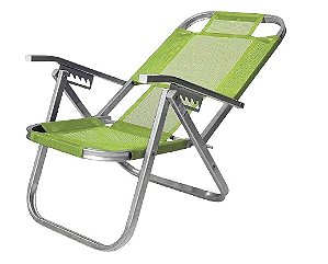 Cadeira de praia 05 posições - Modelo Ipanema - Verde Primavera
