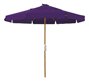 Ombrelone Redondo 1,65X1,65 M em Madeira - Roxo