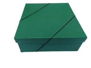 Caixa Rígida Cartonada - Verde Bandeira 30X28X10