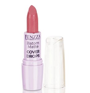 Batom Bastão Matte - Cover Drops - Cor 03 Requinte - Fenzza