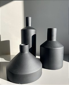 COMPOSIÇÃO DE VASOS SIENA - PRETO