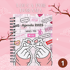 Agendas 2025 - Coleção Encantos da Coreia (1 ou 2 dias p/ folha.)