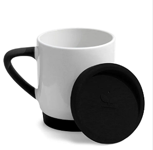 Caneca para Sublimação de Cerâmica Branca com Alça Soft Tampa e Base em Silicone