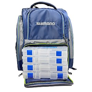 Mochila Shimano PackBack LUGB15 com 4 estojos
