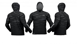 Camisa Marine Sports Cammo com Capuz Preto
