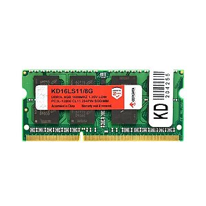 Memória DDR3 8GB, 1600Mhz, 1.35V, Keepdata - Notebook