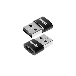 Adaptador USB Macho X Type-C Fêmea, Shinka - AT-TPC-USB