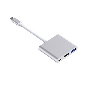 Adaptador Type-C 3 em 1 para HDMI / USB 3.0 / USB-C - AT-TPC-3IN1