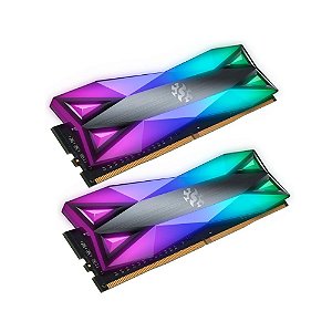 Memória RAM ADATA XPG Spectrix D60G DDR4 32GB (2x16GB) 3200MHz RGB - Cinza (AX4U320016G16A-DT60)