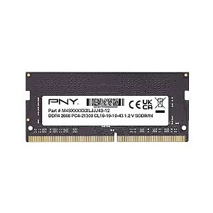 Memoria Notebook 8GB DDR4 2666 Mhz CL19 1.2V PNY - MN8GSD42666