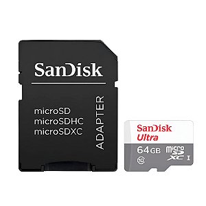 Cartão de Memória Micro SD SanDisk Ultra 64GB Classe 10