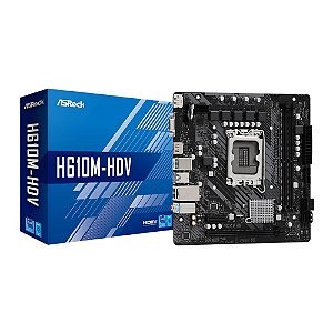 Placa Mãe ASRock H610M-HDV Socket LGA 1700 / VGA / DDR4