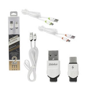 Cabo USB x Type C, para celular, 2.4A Turbo, 2 metros Shinka - SH-01-TYPE-C