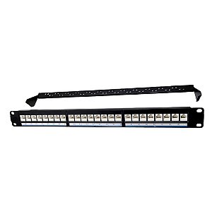 Patch Panel 24 portas CAT5e com crimpadores