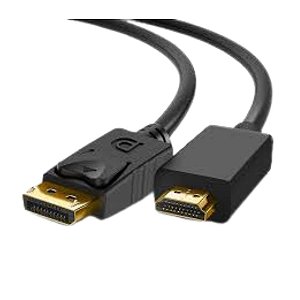 Cabo Conversor DisplayPort macho, para HDMI femea, 4K, 1,8 metros