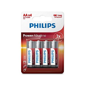 Pilha AA Alcalina Philips, C/4 LR6P4B/97