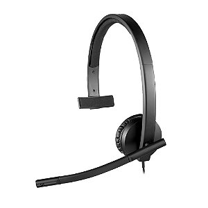 Fone de Ouvido Logitech H570E Mono / Com Fio - Preto
