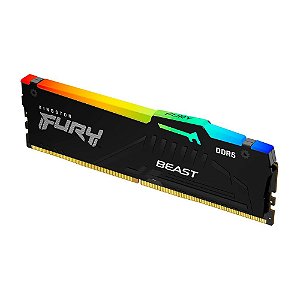 Memória RAM Kingston Fury Beast DDR5 16GB 5600MHz RGB - Preto