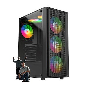 Computador Gamer I5-14400 14ª Ger, DDR4 16GB SSD 1TB NVMe, RX580 8GB, 600W