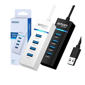 Hub USB 3.0, 4 Portas, Exbom - UH-30A
