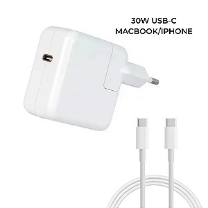 Fonte e Carregador Magsafe Apple MacBook e Iphone USB-C de 30W