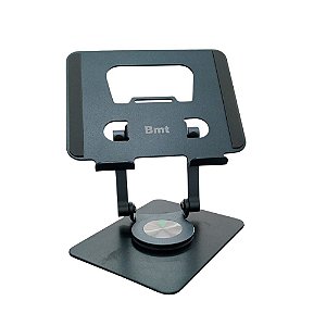 Suporte De Mesa Para Tablet, Cinza, Em Metal