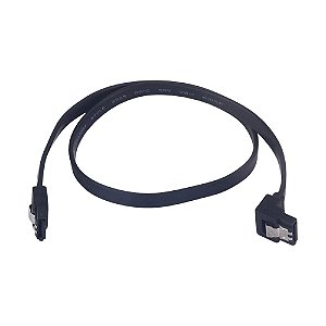Cabo Sata 3 6gb/s para HD e SSD, Preto, ponta em formato L